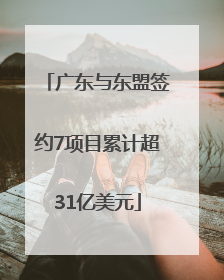 广东与东盟签约7项目累计超31亿美元