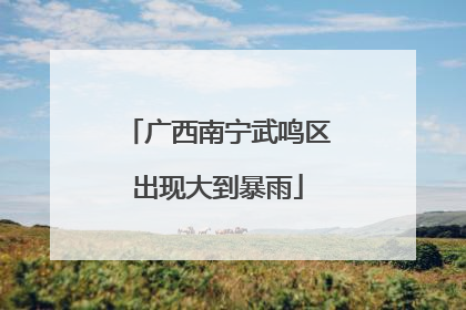 广西南宁武鸣区出现大到暴雨