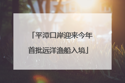 平潭口岸迎来今年首批远洋渔船入境