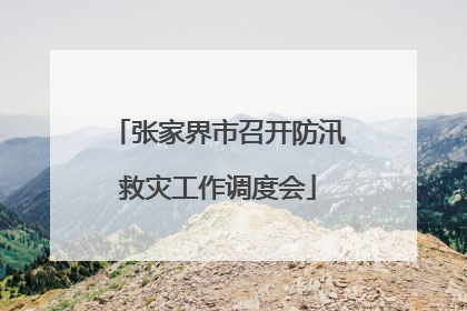 张家界市召开防汛救灾工作调度会