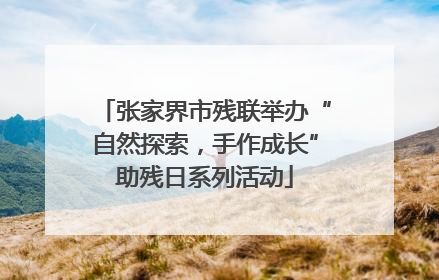张家界市残联举办“自然探索，手作成长”助残日系列活动