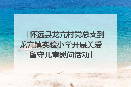 怀远县龙亢村党总支到龙亢镇实验小学开展关爱留守儿童慰问活动
