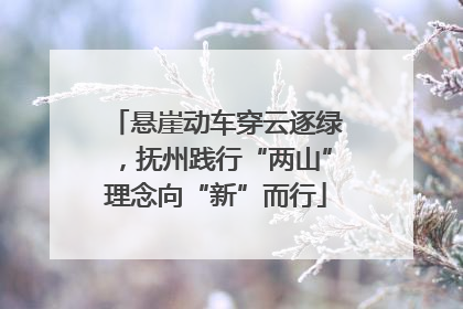 悬崖动车穿云逐绿，抚州践行“两山”理念向“新”而行