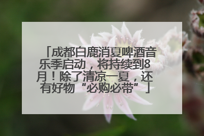 成都白鹿消夏啤酒音乐季启动，将持续到8月！除了清凉一夏，还有好物“必购必带”