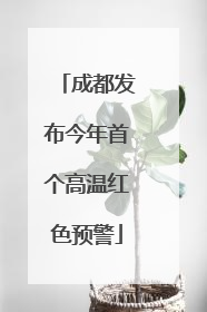 成都发布今年首个高温红色预警