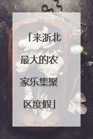 来浙北最大的农家乐集聚区度假