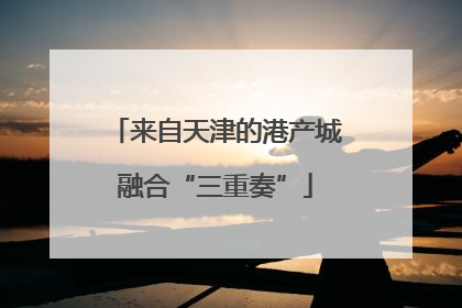 来自天津的港产城融合“三重奏”