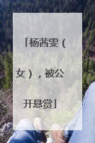 杨茜雯（女），被公开悬赏