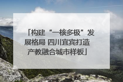 构建“一核多极”发展格局 四川宜宾打造产教融合城市样板