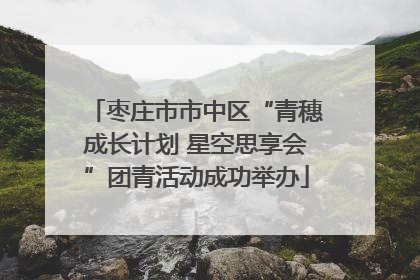 枣庄市市中区“青穗成长计划 星空思享会”团青活动成功举办