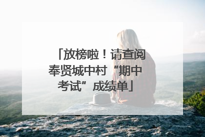 放榜啦！请查阅奉贤城中村“期中考试”成绩单