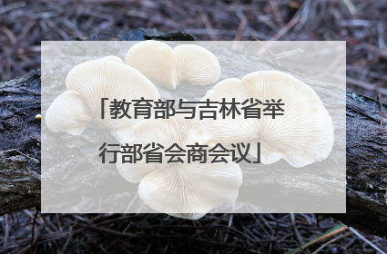 教育部与吉林省举行部省会商会议