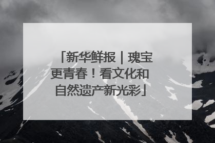 新华鲜报｜瑰宝更青春！看文化和自然遗产新光彩