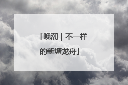 晚潮｜不一样的新塘龙舟