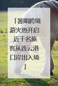 暑期跨境游火热开启 近千名旅客从连云港口岸出入境