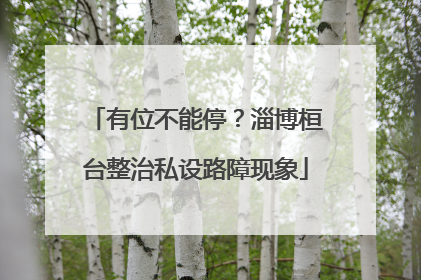 有位不能停？淄博桓台整治私设路障现象