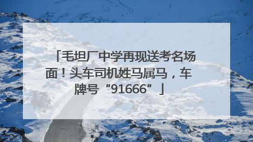 毛坦厂中学再现送考名场面！头车司机姓马属马，车牌号“91666”