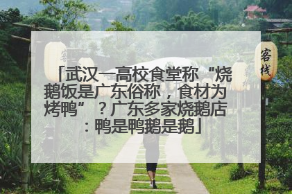 武汉一高校食堂称“烧鹅饭是广东俗称，食材为烤鸭”？广东多家烧鹅店：鸭是鸭鹅是鹅