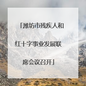 潍坊市残疾人和红十字事业发展联席会议召开