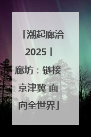潮起廊洽2025丨廊坊：链接京津冀 面向全世界