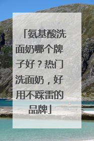 氨基酸洗面奶哪个牌子好？热门洗面奶，好用不踩雷的品牌