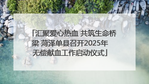 汇聚爱心热血 共筑生命桥梁 菏泽单县召开2025年无偿献血工作启动仪式