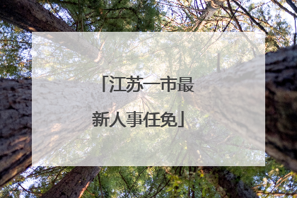 江苏一市最新人事任免