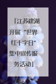 江苏建湖开展“世界红十字日”集中宣传服务活动
