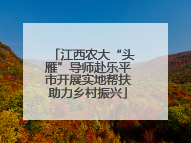 江西农大“头雁”导师赴乐平市开展实地帮扶助力乡村振兴