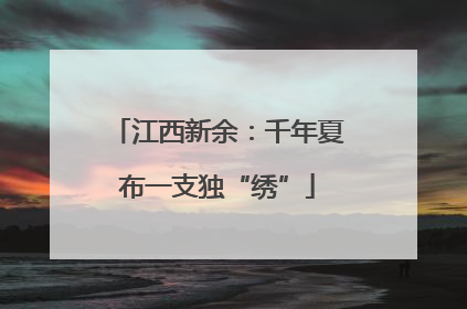 江西新余：千年夏布一支独“绣”