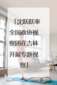 沈跃跃率全国政协视察团在吉林开展专题视察