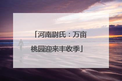 河南尉氏：万亩桃园迎来丰收季