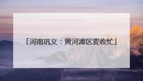 河南巩义：黄河滩区麦收忙