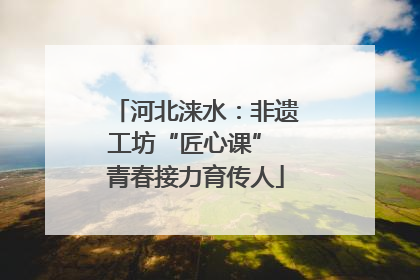 河北涞水：非遗工坊“匠心课” 青春接力育传人