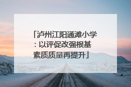 泸州江阳通滩小学：以评促改强根基 素质质量再提升