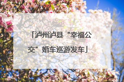 泸州泸县“幸福公交”婚车巡游发车