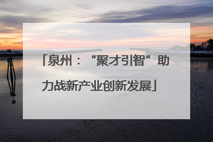 泉州：“聚才引智”助力战新产业创新发展