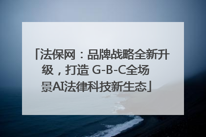 法保网：品牌战略全新升级，打造 G-B-C全场景AI法律科技新生态