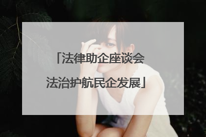 法律助企座谈会 法治护航民企发展