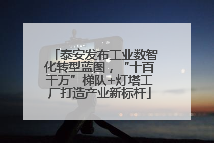 泰安发布工业数智化转型蓝图，“十百千万”梯队+灯塔工厂打造产业新标杆
