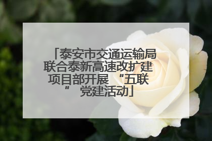 泰安市交通运输局联合泰新高速改扩建项目部开展 “五联” 党建活动