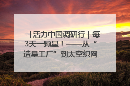 活力中国调研行｜每3天一颗星！——从“造星工厂”到太空织网的“银河速度”