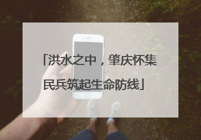 洪水之中，肇庆怀集民兵筑起生命防线