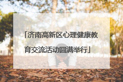 济南高新区心理健康教育交流活动圆满举行