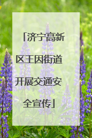 济宁高新区王因街道开展交通安全宣传