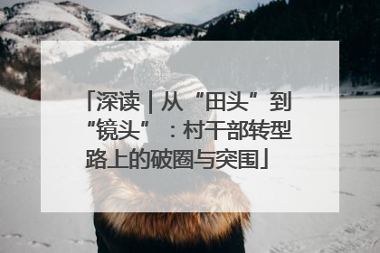 深读｜从“田头”到“镜头”：村干部转型路上的破圈与突围