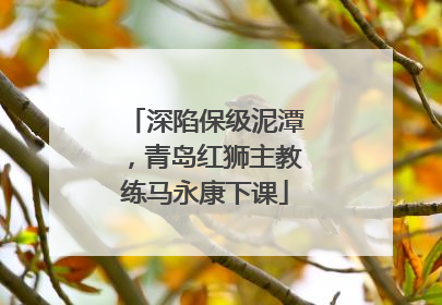 深陷保级泥潭，青岛红狮主教练马永康下课