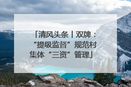 清风头条丨双牌：“提级监督”规范村集体“三资”管理