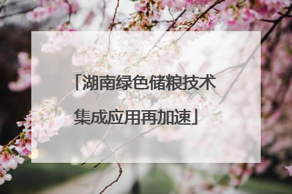 湖南绿色储粮技术集成应用再加速