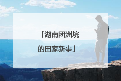 湖南团洲垸的田家新事